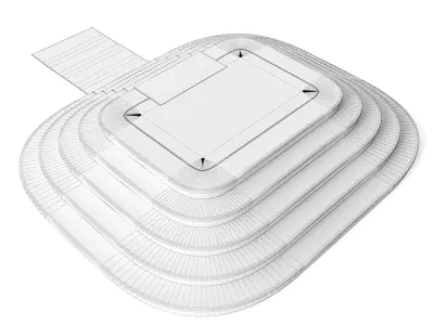 Stone Throne Stairs 3D model