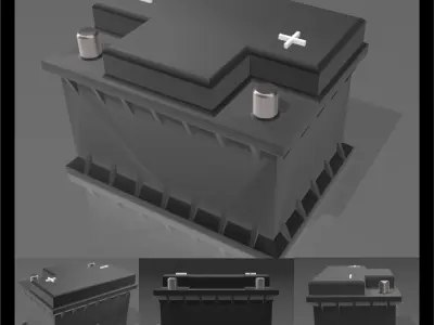 Battery for scale autos and dioramas  3D print model