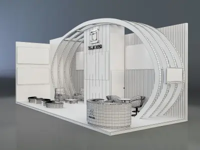 Booth Exhibition Stand a639  3D model