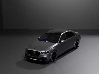 Realistic Rigged Brabus Car Detailed  and Animation Ready 3D model