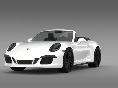 Porsche 911 Carrera 4 GTS Cabriolet 991 2015 3D model