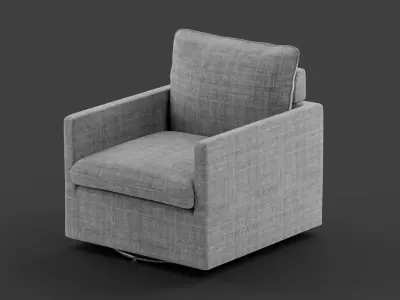 Swivel Chair Low-poly 3D model