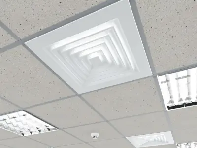 Grillato and Armstrong ceiling set 3D model