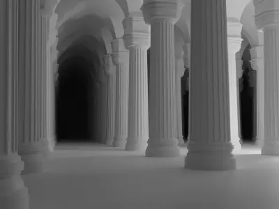 Column Low-poly 3D model