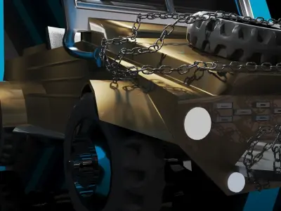 Jeep for Game Low-poly 3D model