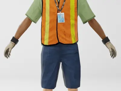Worker Pack Low-poly 3D model purchase