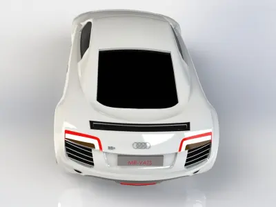AUDI R8 plus Low-poly 3D model