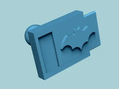 Stamp 50 - Bat - Fondant Decoration Maker Toy 3D print model