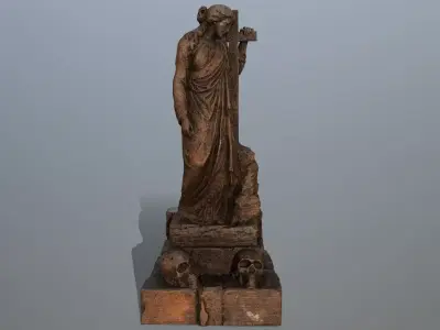 statue 5 chinese Low-poly 3D model