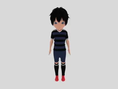 Soccer - Football  Player Low-poly 3D model shop
