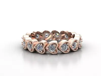 Solitaire Ring Version 1 SR34 3D model