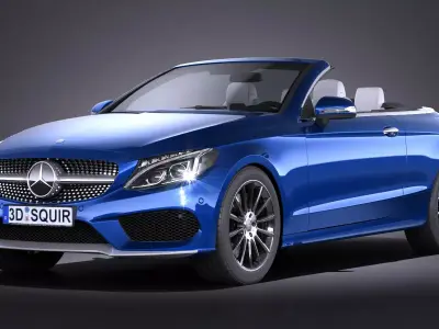 Mercedes C-Class Cabrio 2017 3D model
