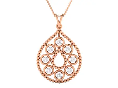 Women pendant 3D print model 2