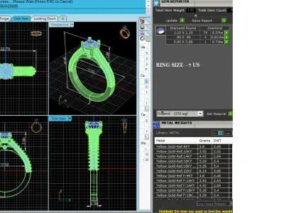 Modern Luxury Pave Engagement Ring Jewelry 3D print model
