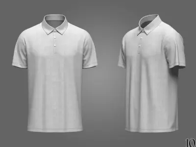 Mens Polo 3D Model 3D model