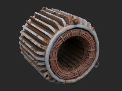 Broken Engine Low-poly 3D model