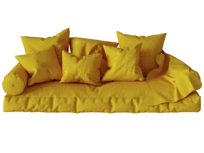 Decorative soft corner on the windowsill 3 3D model