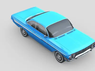 Chevrolet Impala Coupe 1961 Low-poly 3D model