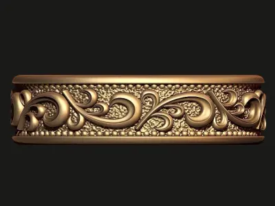 WEDDING RINGS WITH ORNAMENTS 1 3D print model