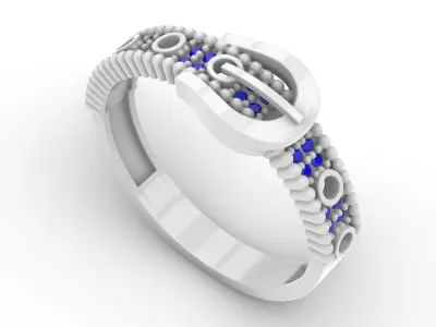 Jewelry Diamond Ring Model RG26 Free 3D print model