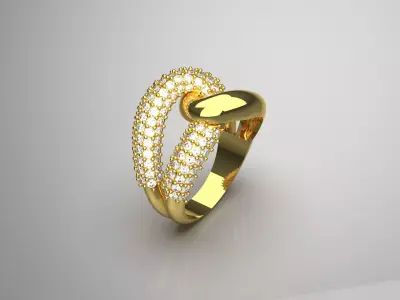 luxury diamond ring jr00106 3D print model