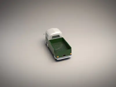 Low Poly Samba Pickup Truck Low-poly 3D model
