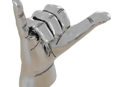 Hawaiian Hand Sign Figurine 3D model