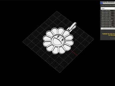Flower rainbow pendant model 875 3D print model