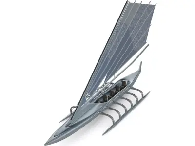 Racing Iceboat 3D model