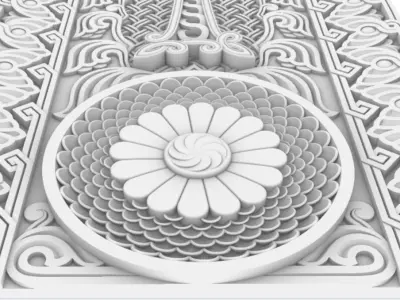 Armenian Cross-stone 04 3D print model