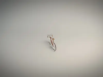 Low Poly Vintage Racing Bike Low-poly 3D model
