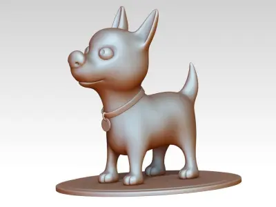 Dog cartoon 01 3D model
