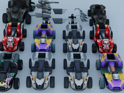 Vehicle car Amphibian 12x 3D model