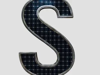 Solar Panel DOLAR Sign 3D model