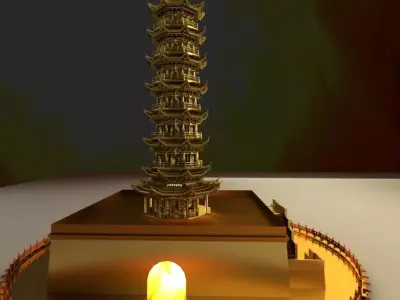Chinese tower 3D model