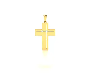 Women Cross Pendant 3DM STL OBJ FBX Render Details 3D print model