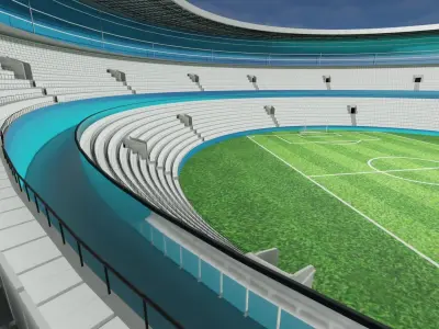 Football Stadium  Low-poly 3D model buy