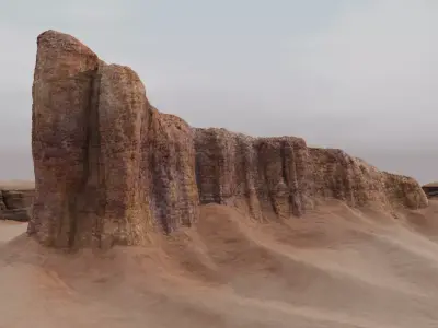 PBR Desert Cliff V2 Free low-poly 3D model
