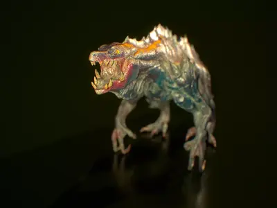 Mutated Toxic Beast - Game Ready 3D Creature Model Low-poly 3D model