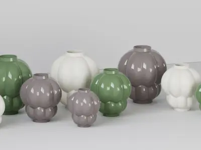 Uva Vase Small sage-green glossy 3D model