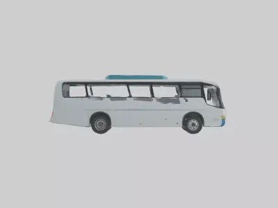 Airport Bus Model 1 Low-poly 3D model