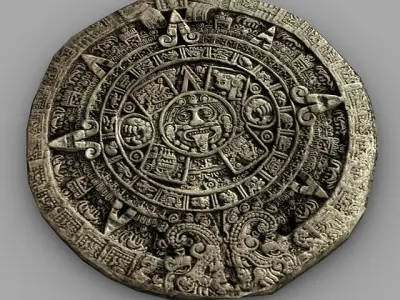 Maya Calendar Low-poly 3D model