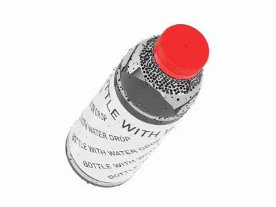 Bottle with water drop 3D model