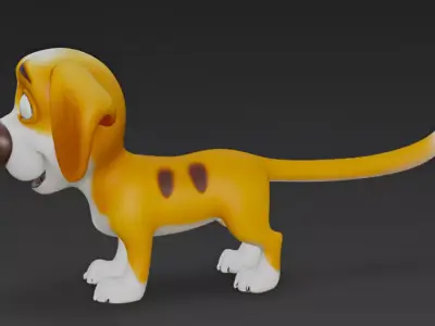 3D Dog Model Pixar Style 3D model