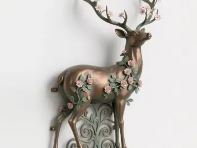 deer  sculpture 3D print model