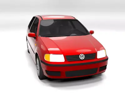 VW POLO 3DOOR LOWPOLY Low-poly 3D model