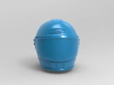 helmet ford classic car racing 3D print model