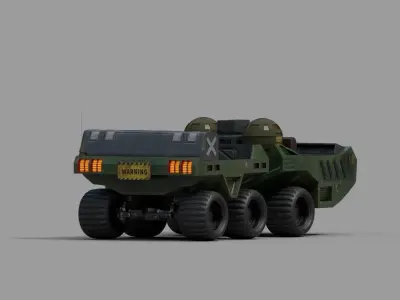 SCI FI JEEP Low-poly 3D model