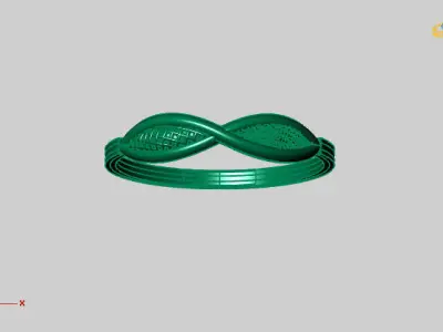 Women Ring Fancy Ring Plain light weight STL 3DM Printable 3D print model 5