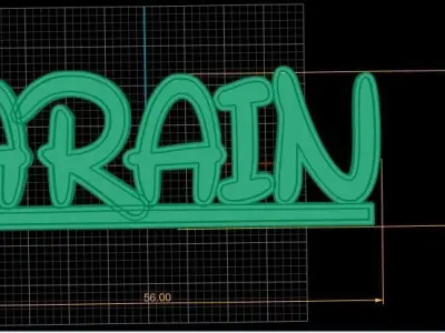 Stylish Names Pendant For Men And Women 3d Printable Model 3D print model